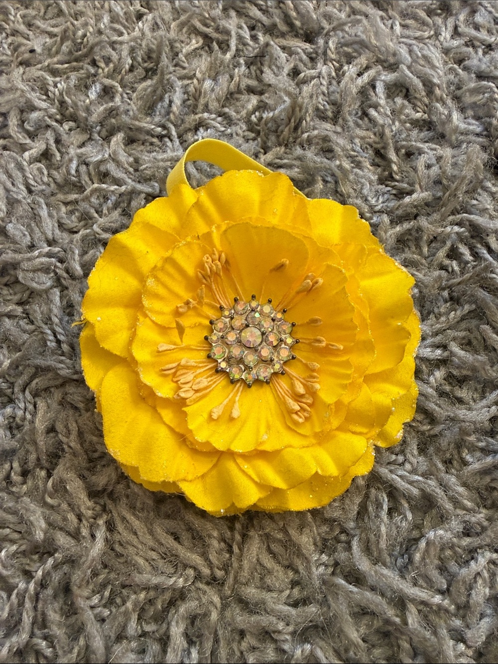 Tieks Floral Bow Bright Yellow with Jeweled Center Topper